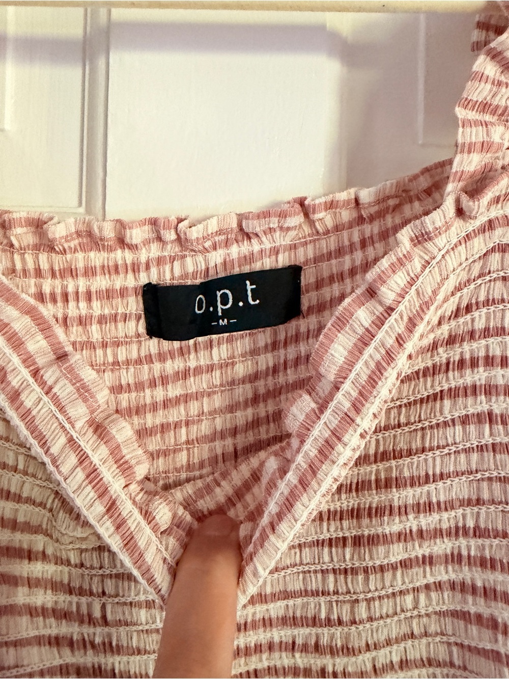 Women’s pink Gingham Tiered nap dress with Ruffle Straps - Picture 3 of 3